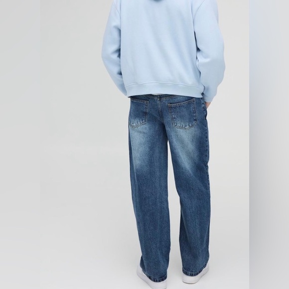 Boohooman Men's Light Blue Relaxed Jeans. New With Tags - Picture 2 of 7